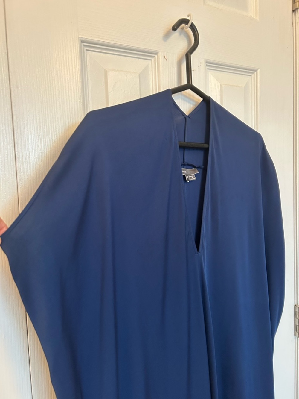 Vince Navy V-Neck Draped Tunic